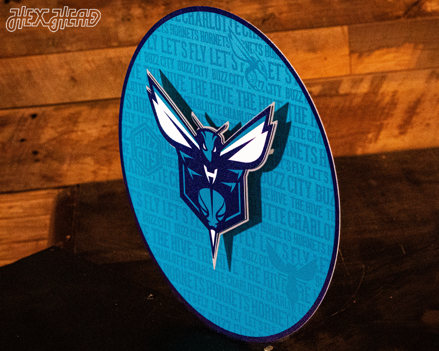 Charlotte Hornets CRAFT SERIES 3D Embossed Metal Wall Art