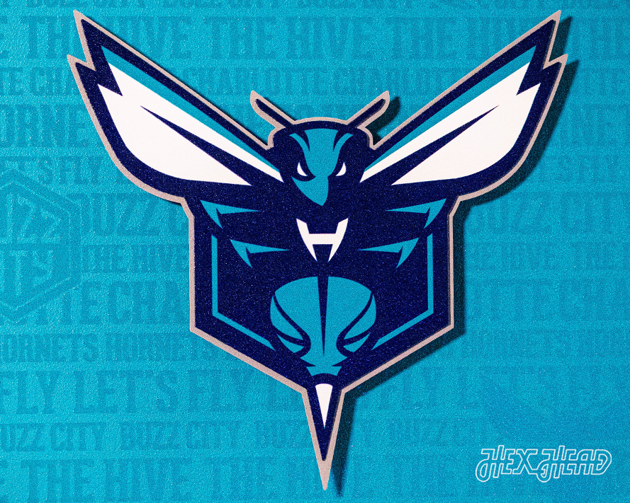 Charlotte Hornets CRAFT SERIES 3D Embossed Metal Wall Art