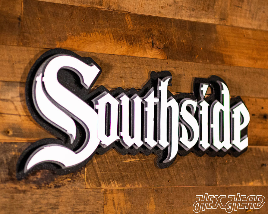 Chicago White Sox "SOUTHSIDE" Logo 3D Metal Wall Art