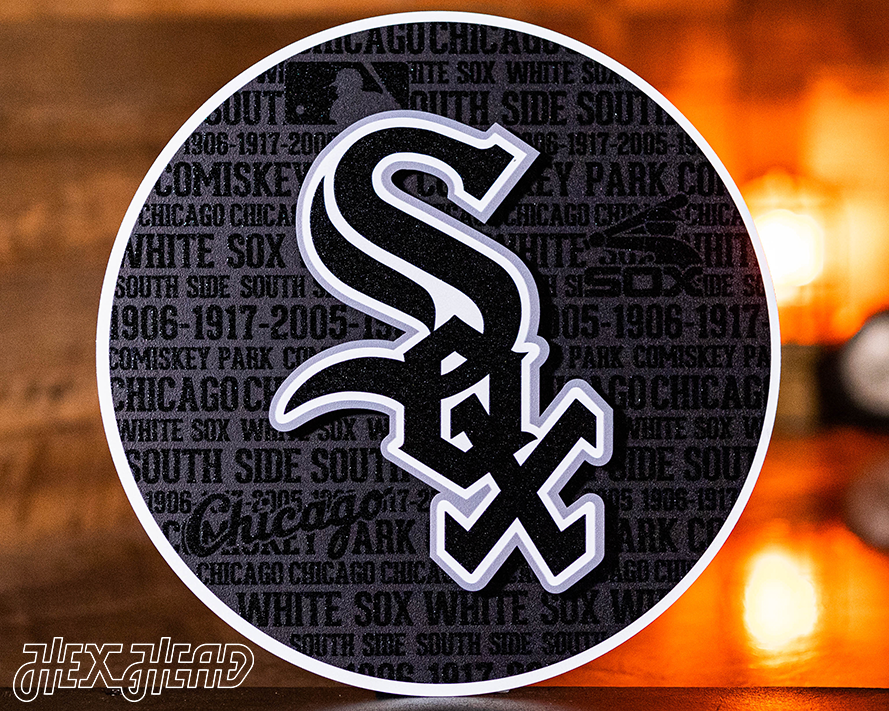 Chicago White Sox Chicago Logo CRAFT SERIES 3D Metal Wall Art