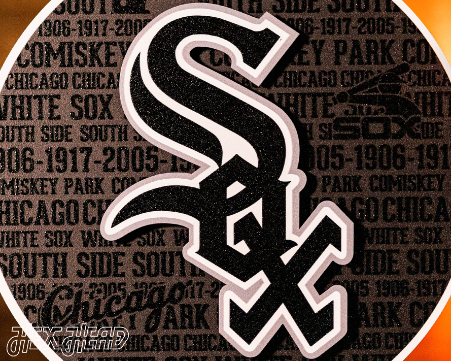 Chicago White Sox Chicago Logo CRAFT SERIES 3D Metal Wall Art