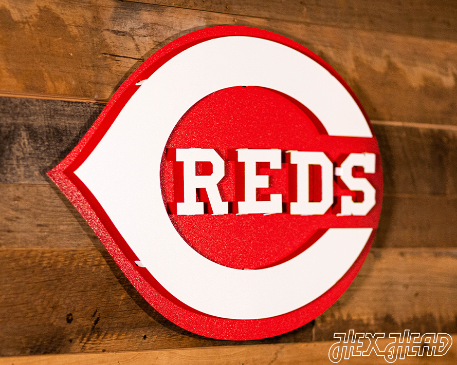 Cincinnati Reds "CLASSIC C" 3D Vintage Metal Wall Art