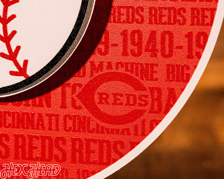 Cincinnati Reds CRAFT SERIES 3D Embossed Metal Wall Art