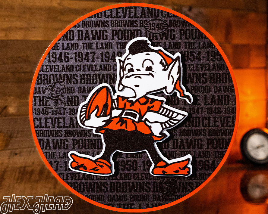 Cleveland Browns CRAFT SERIES 3D Embossed Metal Wall Art