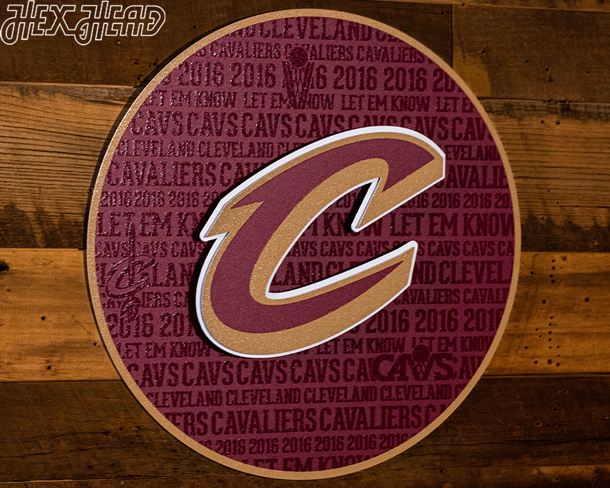 Cleveland Cavaliers CRAFT SERIES 3D Embossed Metal Wall Art