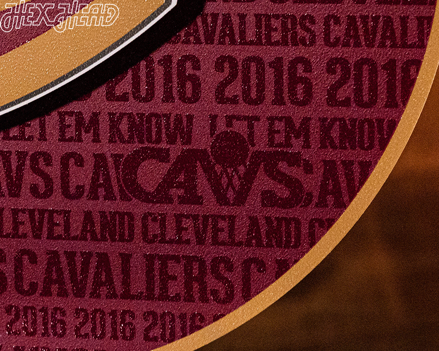 Cleveland Cavaliers CRAFT SERIES 3D Embossed Metal Wall Art