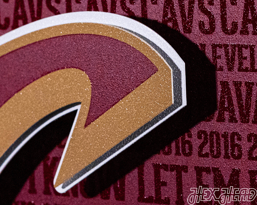 Cleveland Cavaliers CRAFT SERIES 3D Embossed Metal Wall Art