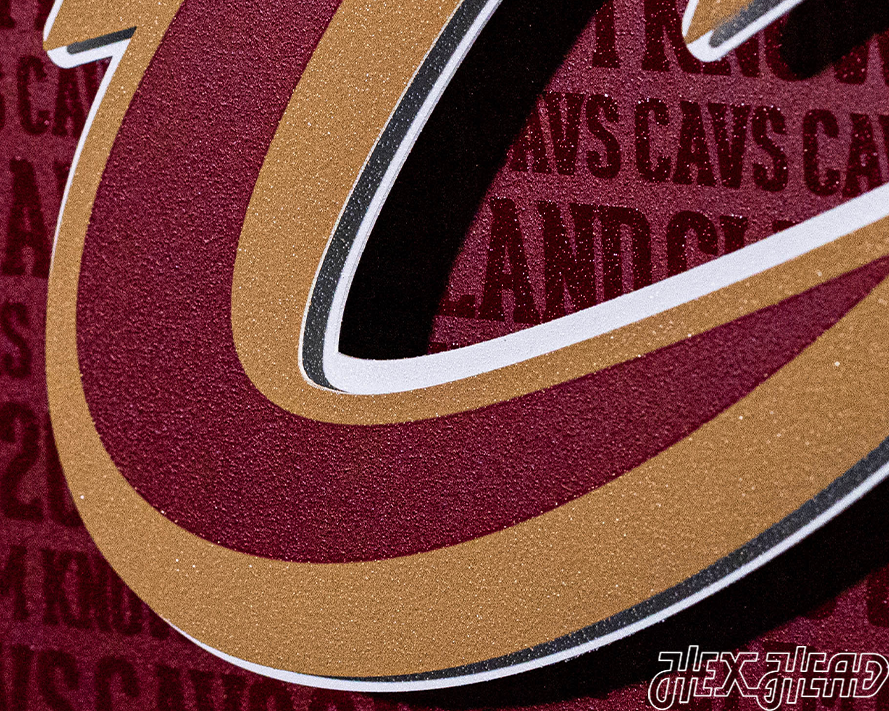 Cleveland Cavaliers CRAFT SERIES 3D Embossed Metal Wall Art