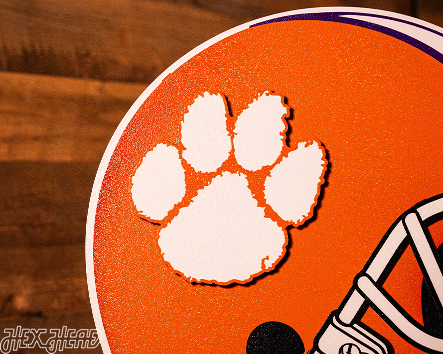 BLITZ COLLECTION - 8 LAYER Clemson Tigers 3D Metal Wall Art