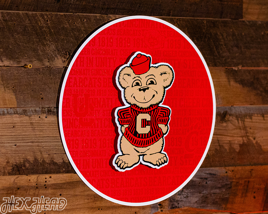 Cincinnati Bearcats CRAFT SERIES 3D Embossed Metal Wall Art