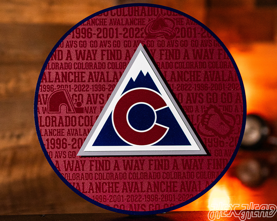 Colorado Avalanche CRAFT SERIES 3D Embossed Metal Wall Art