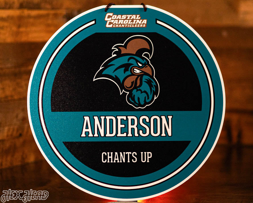 Coastal Carolina Chanticleers Personalized Monogram Metal Art