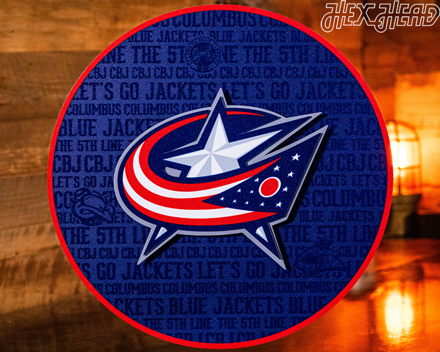 Columbus Blue Jackets CRAFT SERIES 3D Embossed Metal Wall Art