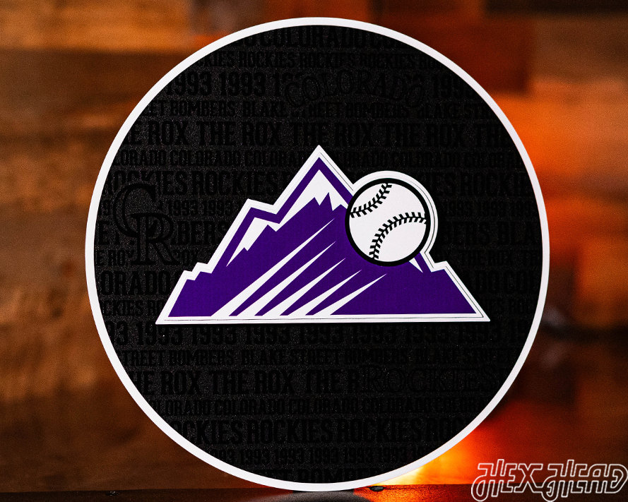 Colorado Rockies CRAFT SERIES 3D Embossed Metal Wall Art