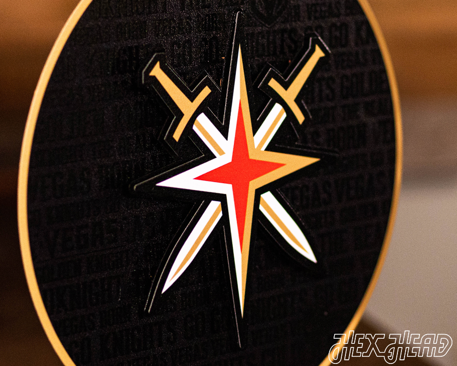 Vegas Golden Knight Shoulder Logo CRAFT SERIES 3D Vintage Metal Wall Art