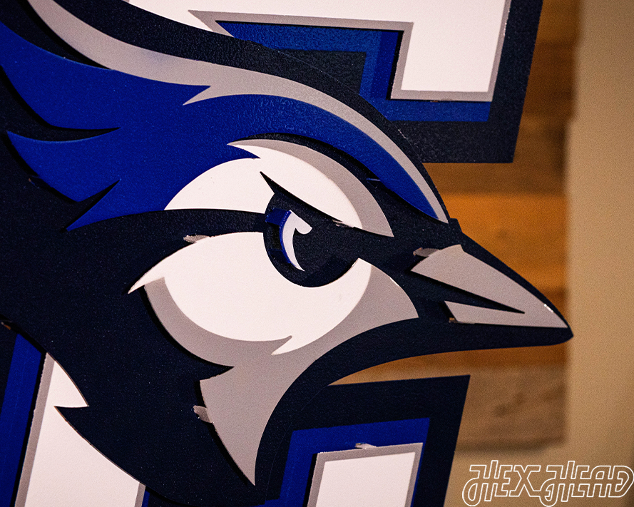 Creighton Bluejays 3D Vintage Metal Wall Art