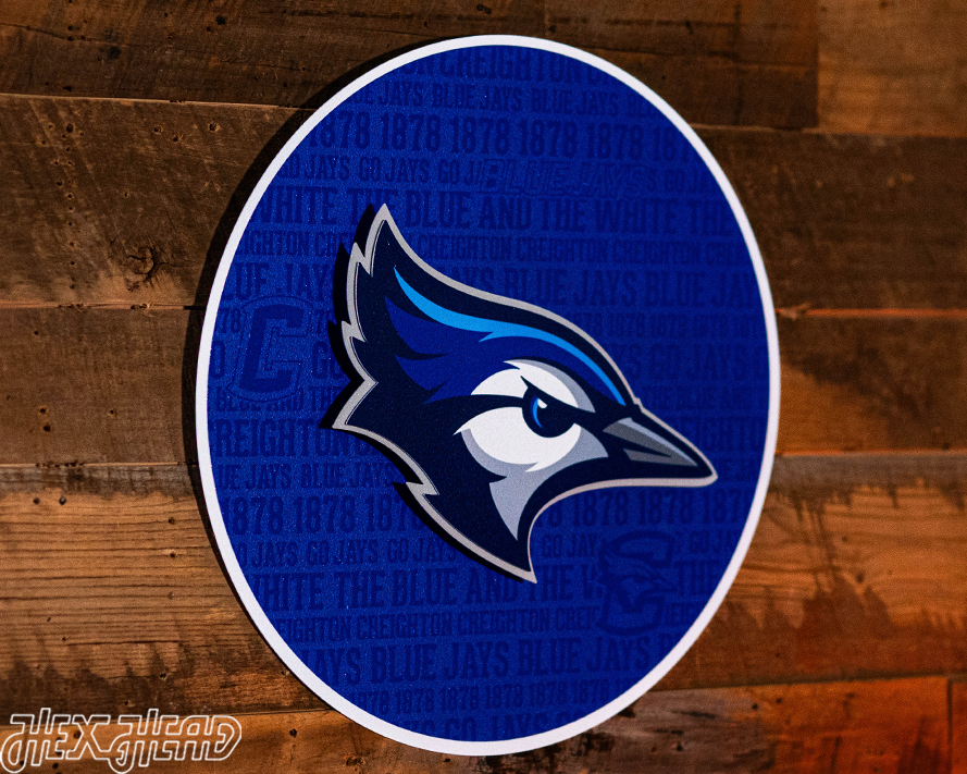 Creighton Blue Jays CRAFT SERIES 3D Embossed Metal Wall Art
