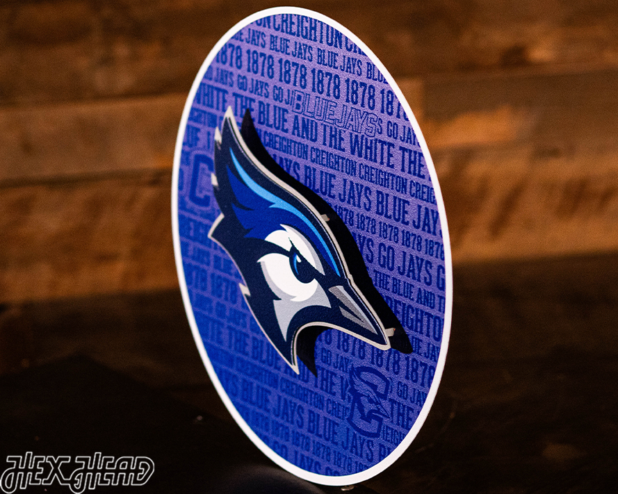 Creighton Blue Jays CRAFT SERIES 3D Embossed Metal Wall Art