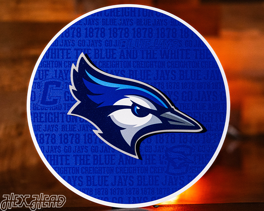 Creighton Blue Jays  CRAFT SERIES 3D Embossed Metal Wall Art