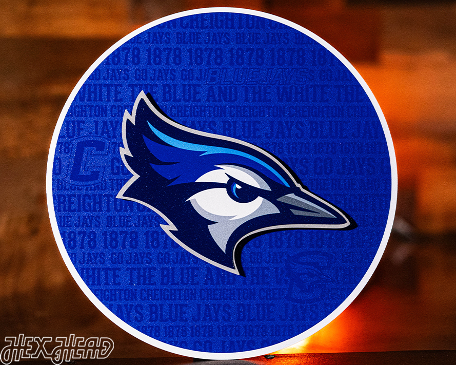 Creighton Blue Jays CRAFT SERIES 3D Embossed Metal Wall Art