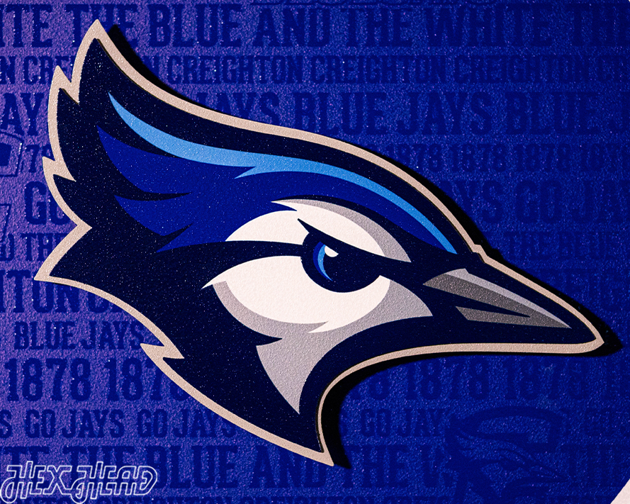 Creighton Blue Jays CRAFT SERIES 3D Embossed Metal Wall Art