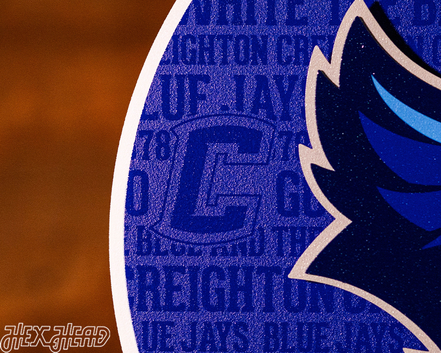 Creighton Blue Jays CRAFT SERIES 3D Embossed Metal Wall Art