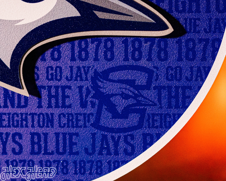 Creighton Blue Jays CRAFT SERIES 3D Embossed Metal Wall Art