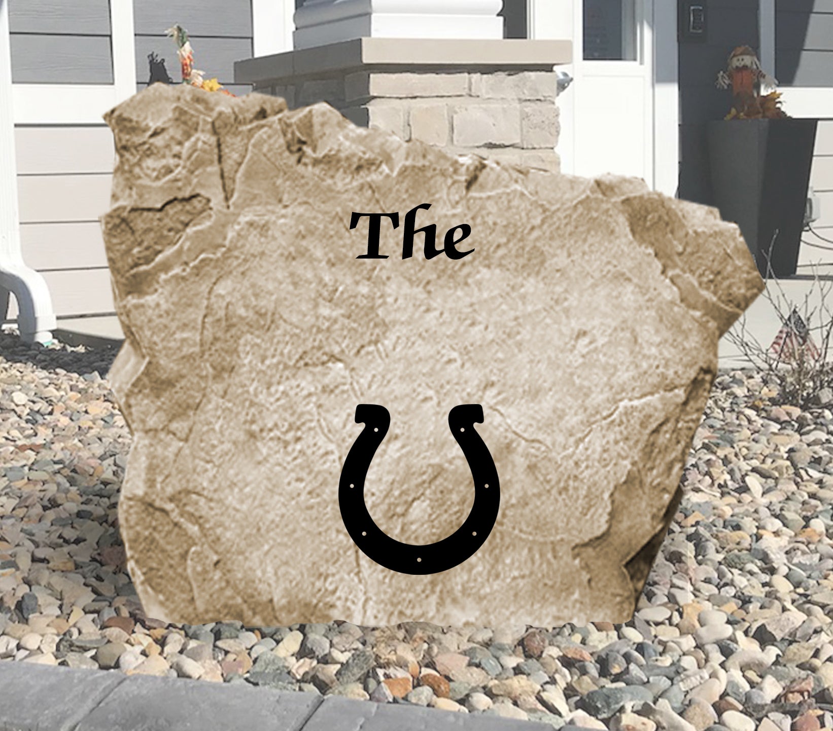 Indianapolis Colts Design-A-Stone Landscape Art Family Name