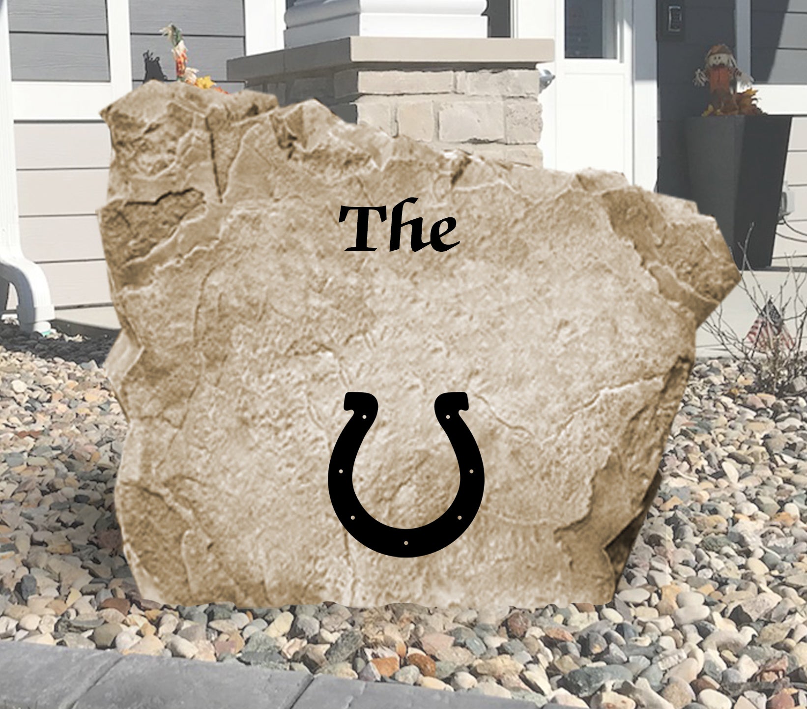 Indianapolis Colts Design-A-Stone Landscape Art Family Name