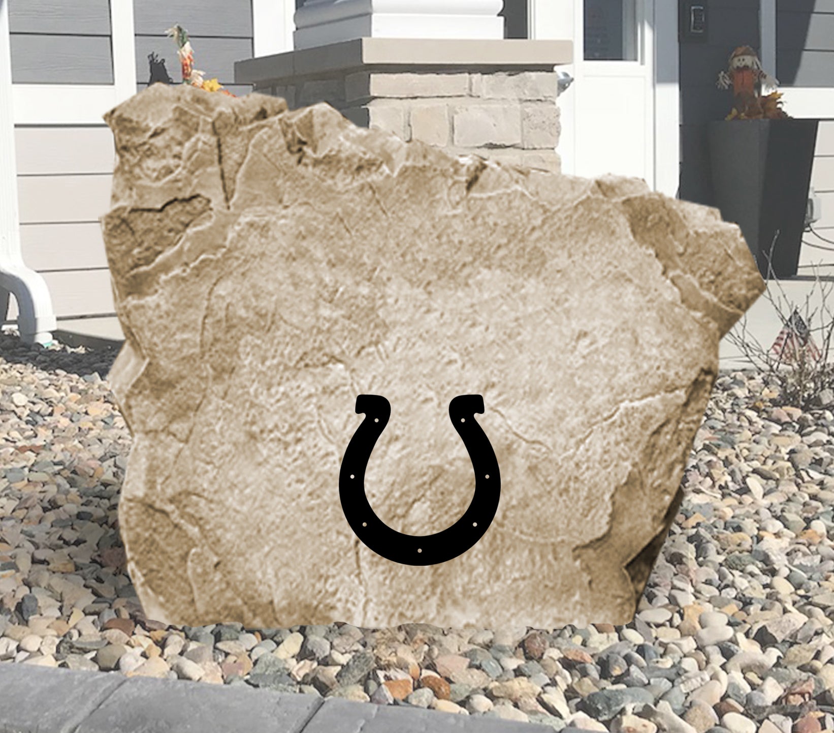 Indianapolis Colts Design-A-Stone Landscape Art Address Stone