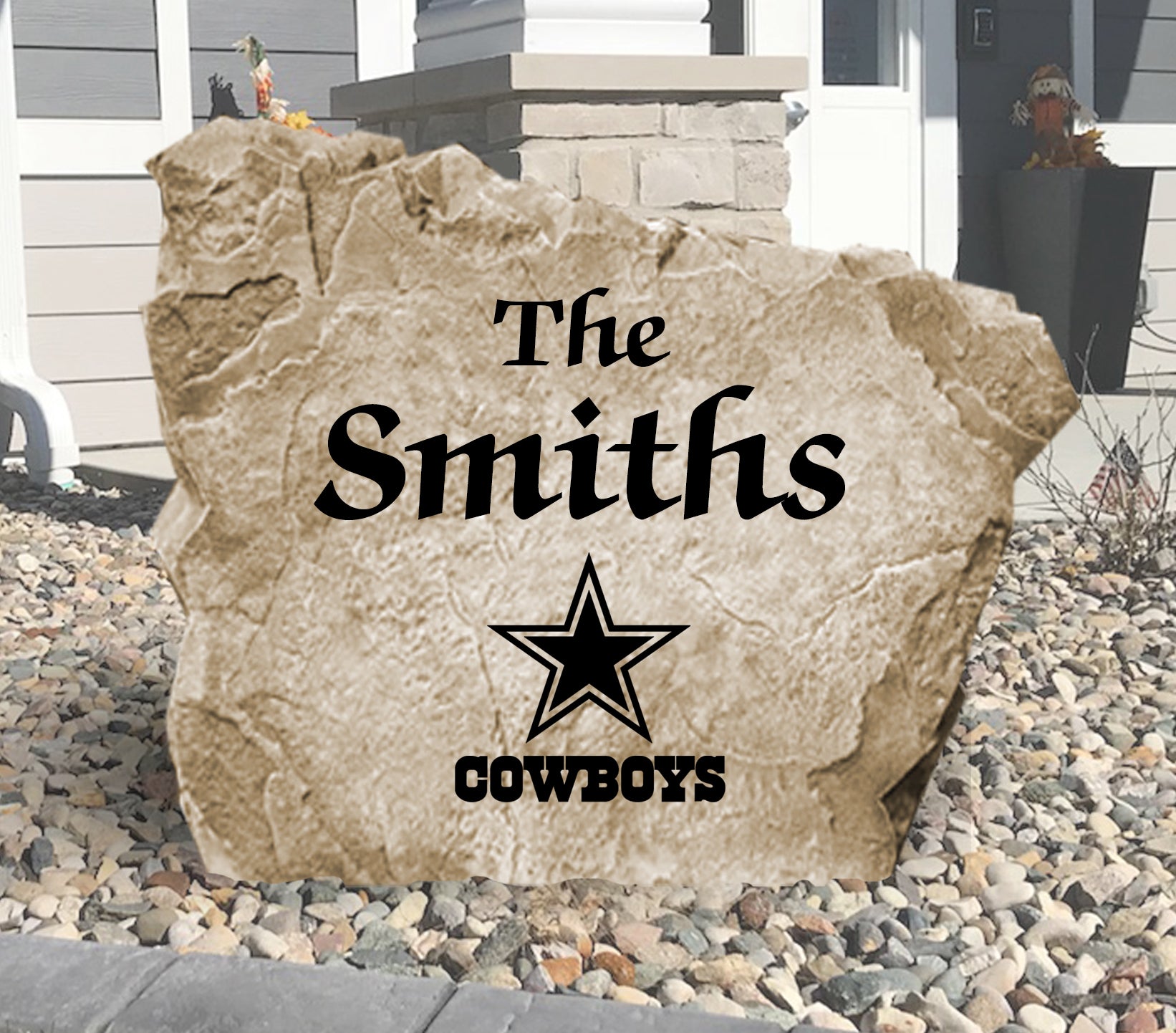 Dallas Cowboys Design-A-Stone Landscape Art Family Name