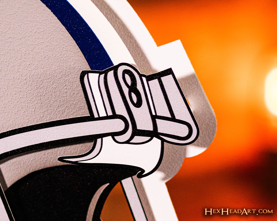 BLITZ Collection - 8 Layer Dallas Cowboys Helmet 3D Vintage Metal Wall Art