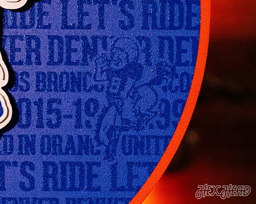 Denver Broncos CRAFT SERIES 3D Embossed Metal Wall Art