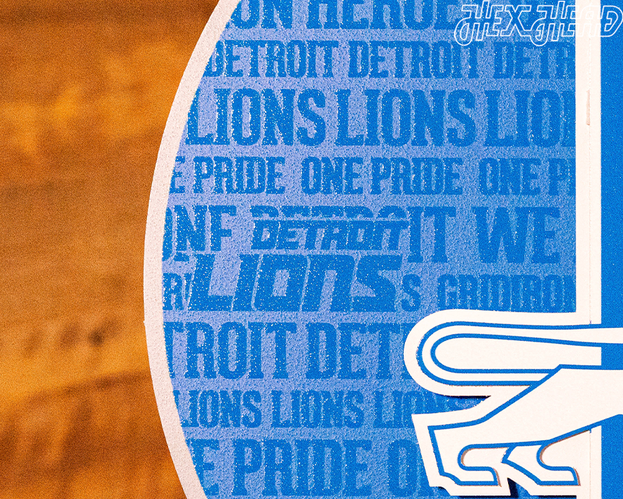 Detroit Lions CRAFT SERIES 3D Embossed Metal Wall Art