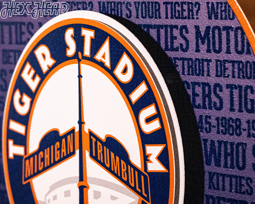 Detroit Tigers CRAFT SERIES Tiger Stadium 3D Embossed Metal Wall Art