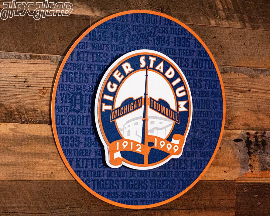 Detroit Tigers CRAFT SERIES Tiger Stadium 3D Embossed Metal Wall Art