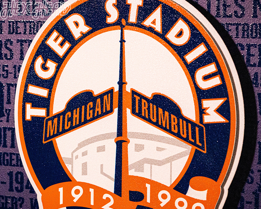 Detroit Tigers CRAFT SERIES Tiger Stadium 3D Embossed Metal Wall Art