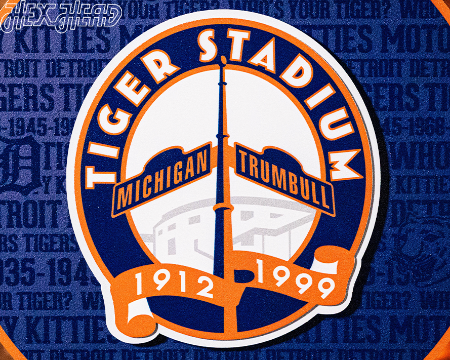 Detroit Tigers CRAFT SERIES Tiger Stadium 3D Embossed Metal Wall Art