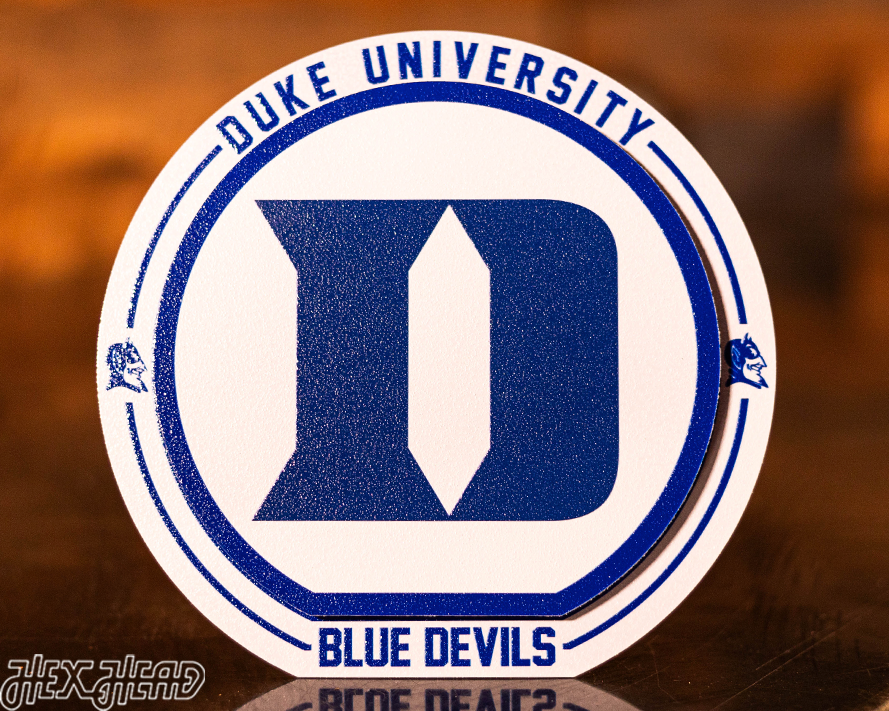 Duke Blue Devil "Double Play" On the Shelf or on the Wall Art
