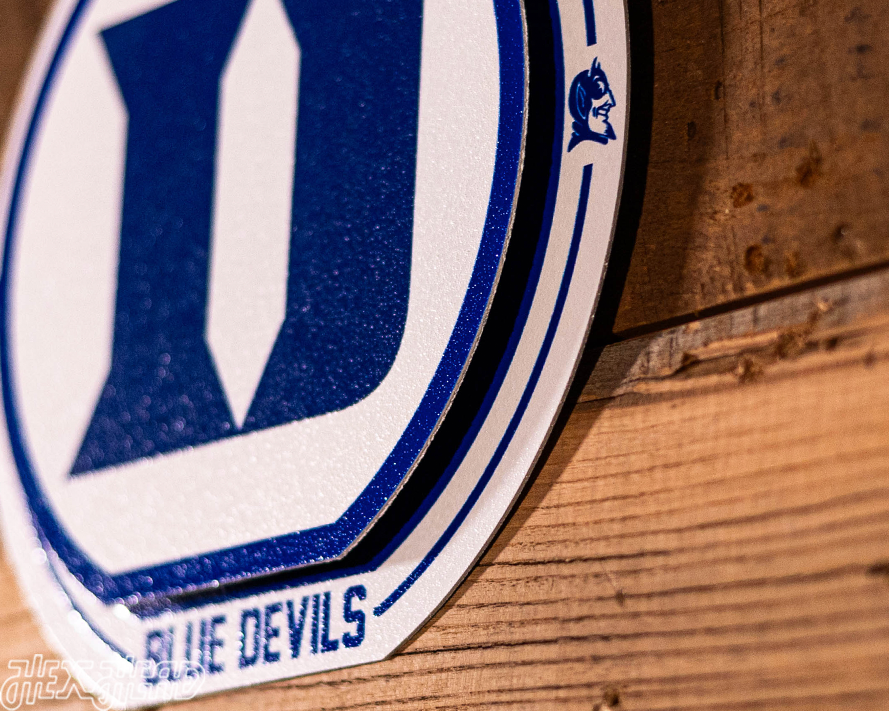 Duke Blue Devil "Double Play" On the Shelf or on the Wall Art