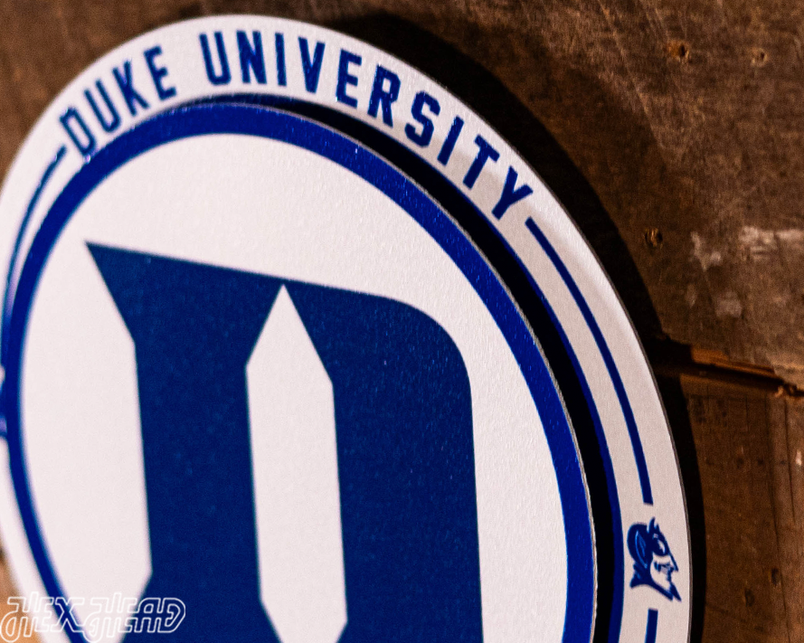 Duke Blue Devil "Double Play" On the Shelf or on the Wall Art