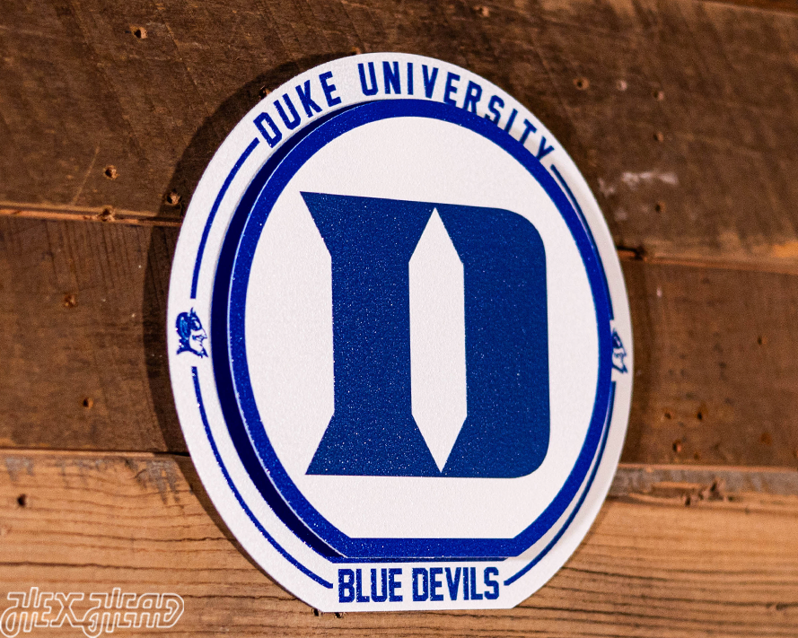 Duke Blue Devil "Double Play" On the Shelf or on the Wall Art