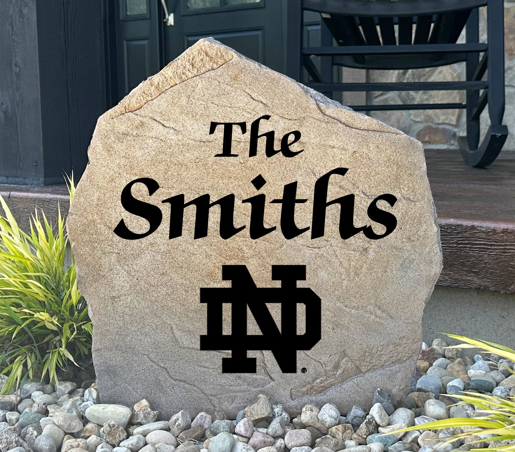 Notre Dame Fighting Irish Design-A-Stone Landscape Art Family Name