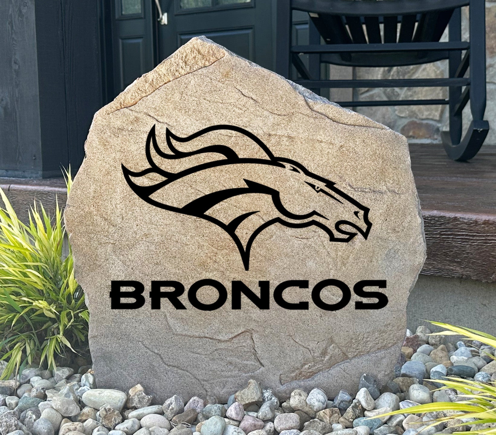 Denver Broncos Design-A-Stone Landscape Art
