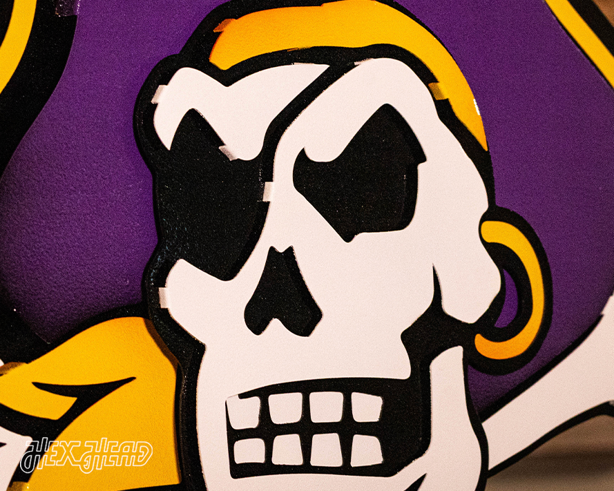 East Carolina ECU "PIRATE" 3D Vintage Metal Wall Art