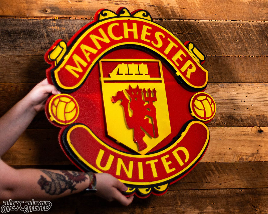 Manchester United FC 3D Vintage Metal Wall Art