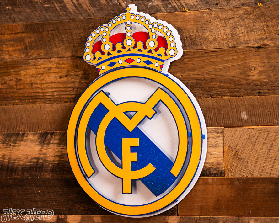 Real Madrid CF 3D Vintage Metal Wall Art