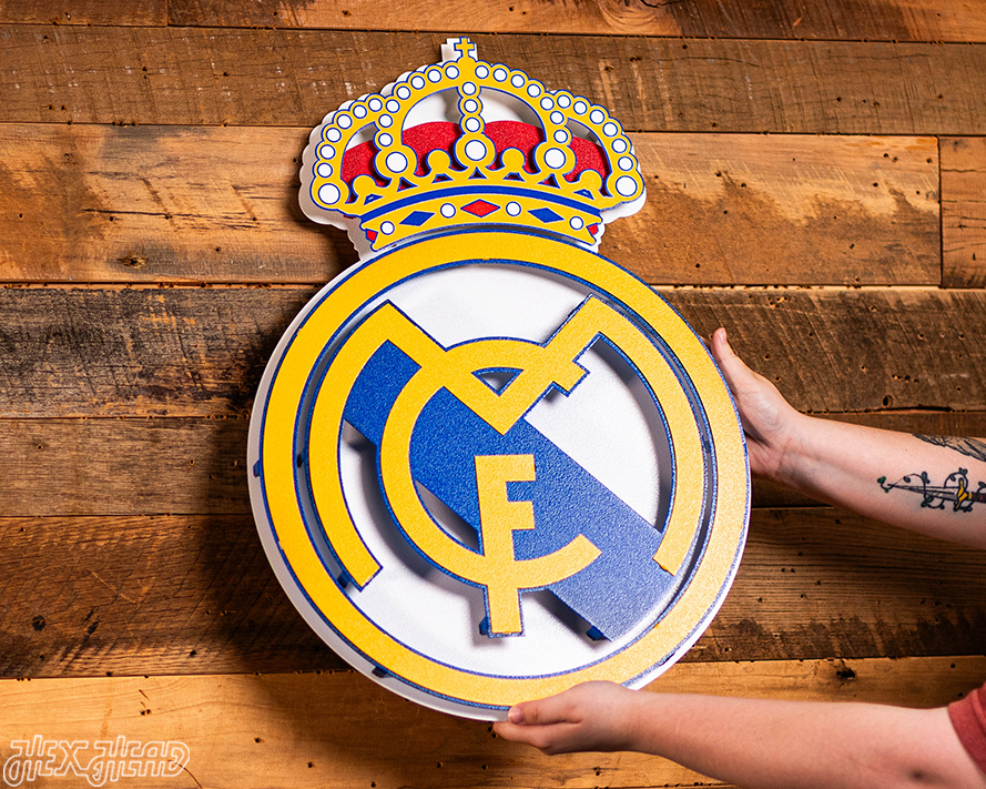 Real Madrid CF 3D Vintage Metal Wall Art