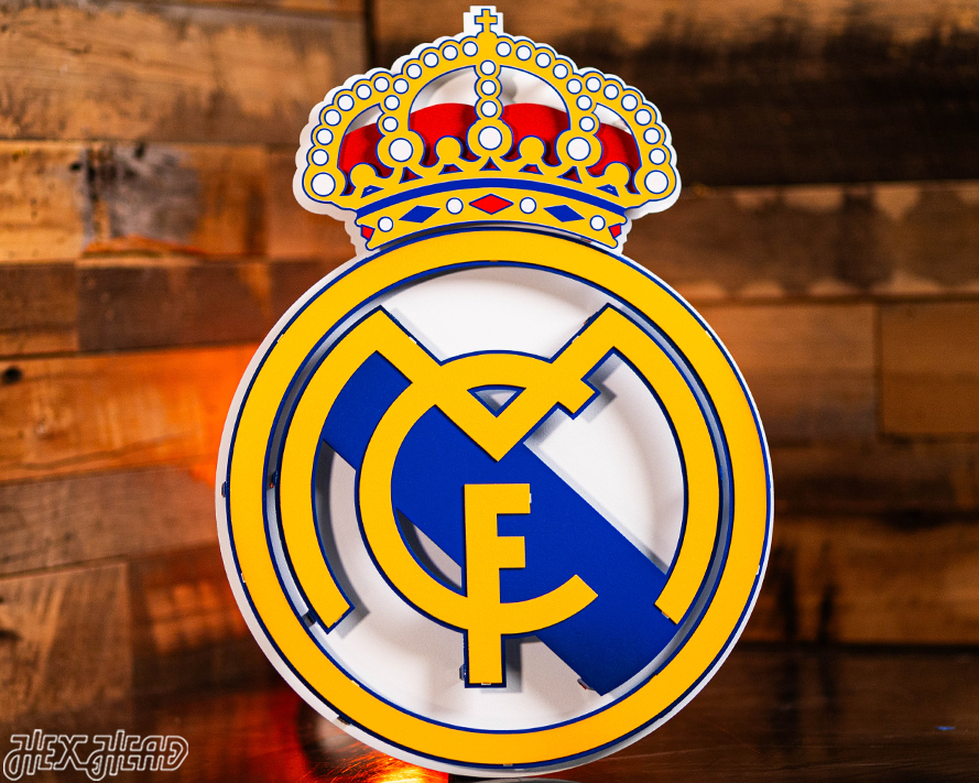 Real Madrid CF 3D Vintage Metal Wall Art