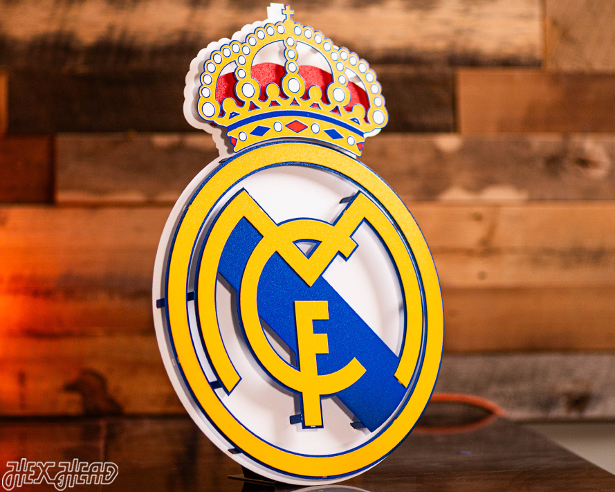 Real Madrid CF 3D Vintage Metal Wall Art